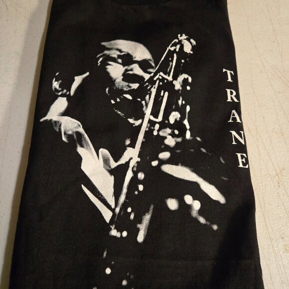 NEW. NEVER WORN. LARGE John Coltrane Graphic Trane Jazz Crew Neck T-Shirt. - Picture 4 of 4